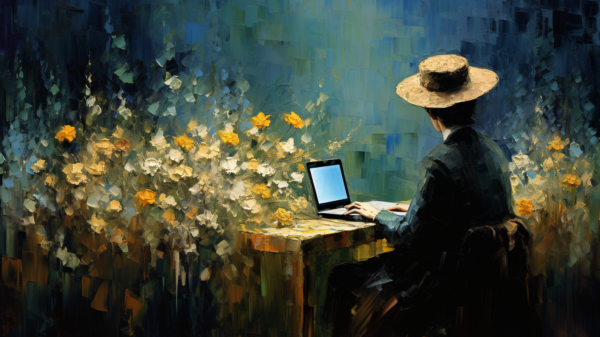 Manoin democracy people at computer digital friendly flowers i c7c5fbc0 1b48 41b0 8ecb eae8c84359bd