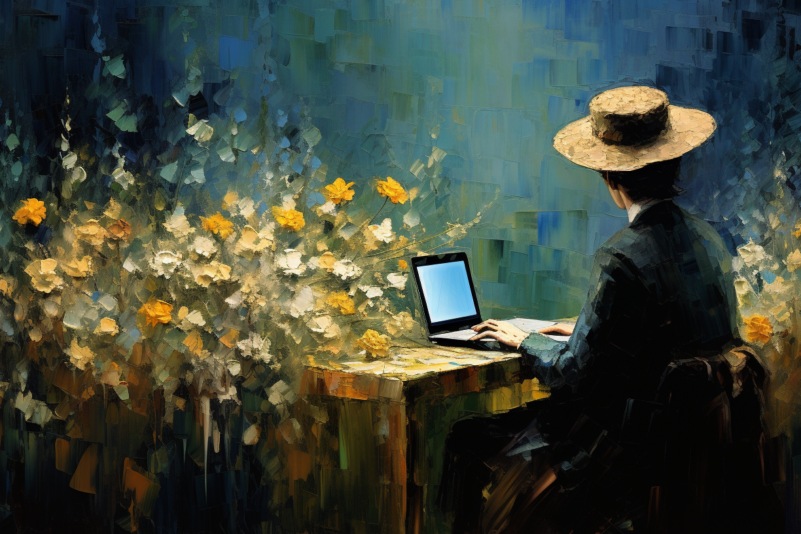 Manoin democracy people at computer digital friendly flowers i c7c5fbc0 1b48 41b0 8ecb eae8c84359bd
