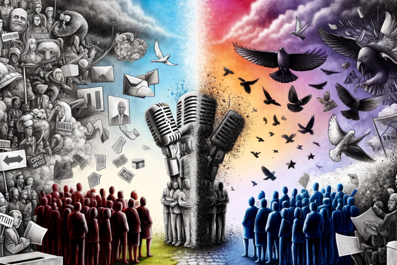 DALL E 2024 01 29 10 19 36 Political Divide